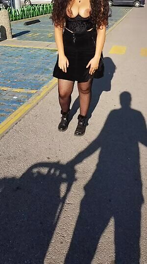 walking around the parking