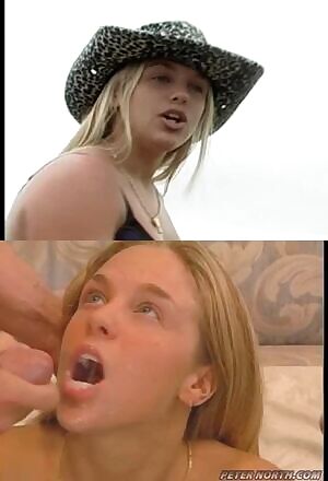 Beautiful blonde seen from 2 totally different sides