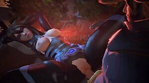 Vivian with Skye's head with McCree