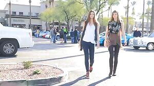 Sisters get caught flashing in public