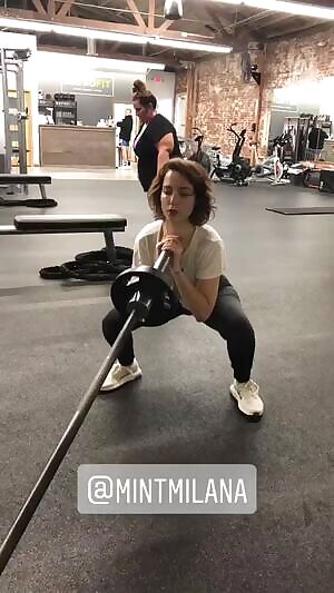 Milana’s squats are so sexy