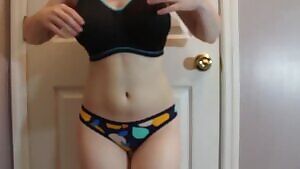 By request... Reveal from my sports bra!