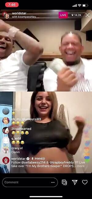 Nipslip on Worldstar’s IG Live