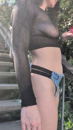 Braless in Public Ass Booty See Through Clothing