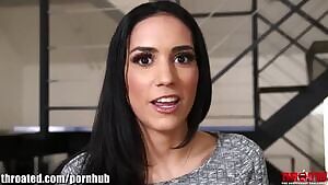 Tiny Tia Cyrus with her big tits and bigger eyes