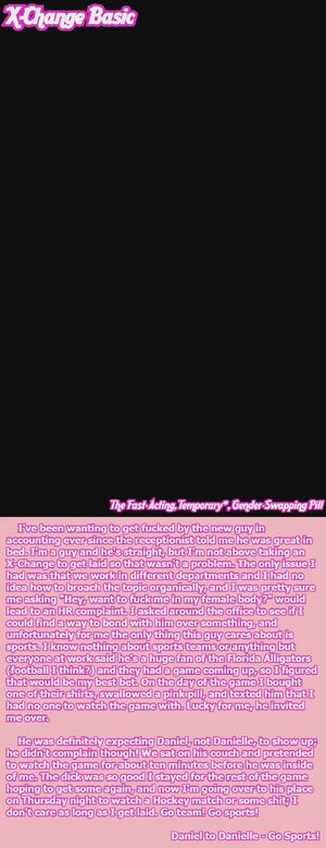 X-Change Blonde Caption Creampie