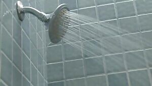 Sarah Hunter digs her shower