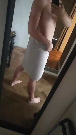 There goes the towel.