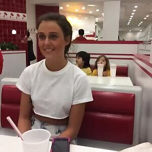 Cute girl gets embarrassed by forced flash