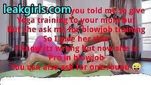 Blowjob training to friends mom