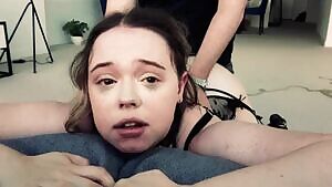 Giving Little Luna her for first BDSM video session.