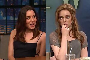 I feel like Aubrey Plaza and Emma Stone would be a perfect mix for a threesome
