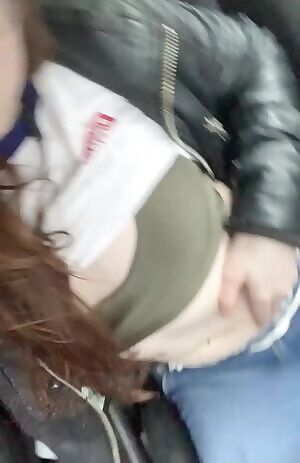 Fingering myself in the drivers seat