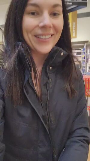 Flashing my tits in the freezer aisle [GIF]