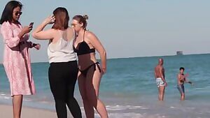 Iskra Lawrence at the Beach