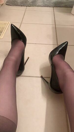 Fuck me pumps and knee high removal