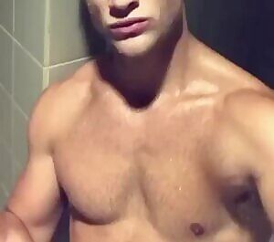 Showering off after the gym this morning. 22