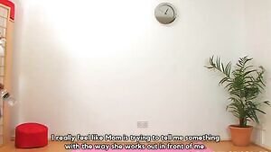 Even while stuck at home mom likes to stay fit