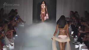 Long, skinny legs on the runway