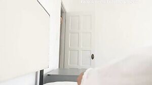 Skinny teen getting pumped