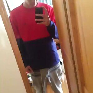 Pulling it out in front of the mirror