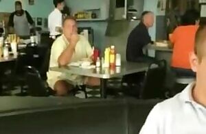 I woulda had her eat the waitress out as well!!