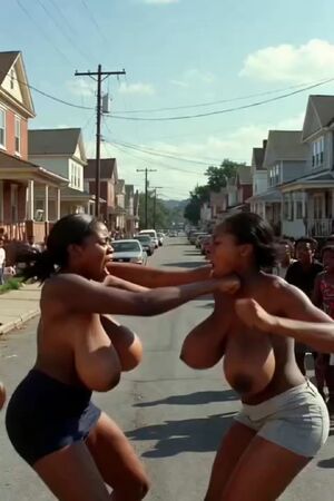 Ripped Clothing Ai Generated Choking Ebony