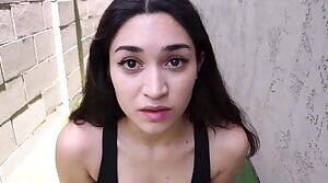 Getting down to business in her backyard