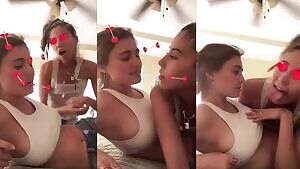 Lia Marie Johnson making out with her friend