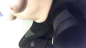 Trying to hide how stuffed she got