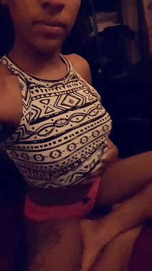 Squeezing my beautiful brown tits