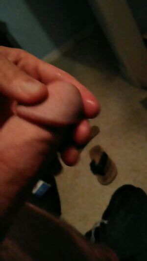 Tried showing off the pre cum on my cock