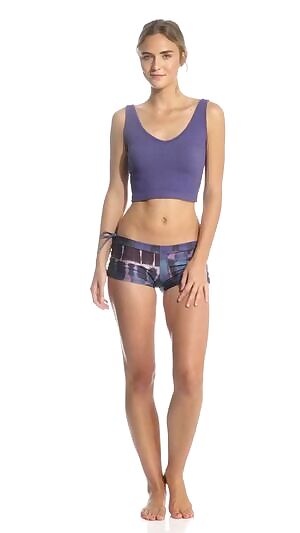 Free People Solid Rib Brami Yoga Crop Top