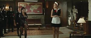 Reem Kherici as skintight leather evil babe