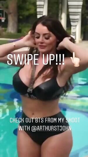 Sophie Dee bouncing on the pool