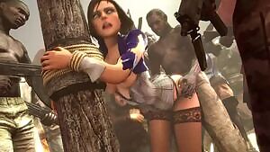 Elizabeth getting fucked while tied to a pole