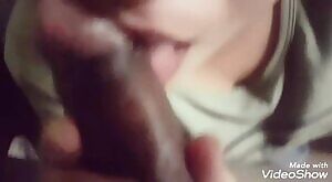 He said I 'sucked his soul out'. First video of me with cum in my mouth.