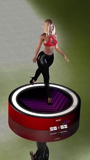 Rotating platform + walking animation + Look