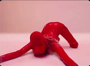 Miley Cyrus bent over