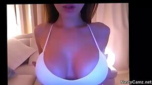 She is ready to titfuck your dick with her tight cleavage to make you cum harder