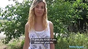 Blonde Flashing Boobs