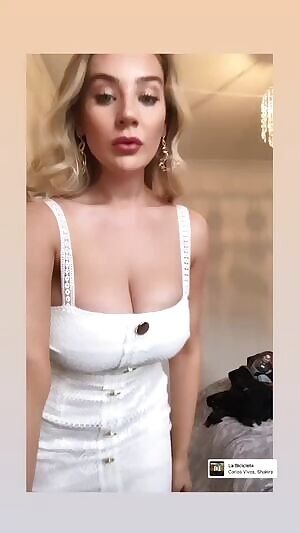 Spilling over the dress