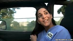 Latina pharmacist takes a huge facial