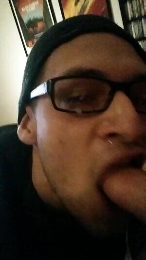 The first blowjob I ever gave. Recorded myself to watch later. Also the first time I had used Grindr lol