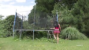 Lucie outdoors school uniform