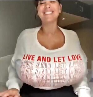 Brittany Elizabeth Stretching out her top with her brand new 4,200cc's