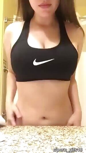 Perfect huge amateur tits drop