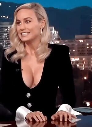 Brie Larson waiting for you to turn off the vibrating panties she had to wear for her first guest host job, after losing a bet to you.