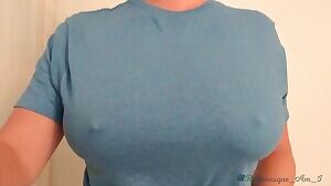 Enjoying my day off by letting my titties drop