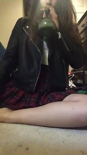 Bong rip and pussy flash